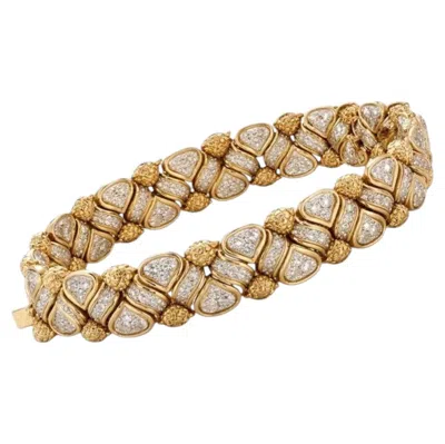 Pre-owned Tiffany & Co . 1980s Diamond Yellow Gold Bracelet, Approx. 9.00 Carats