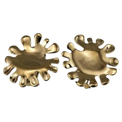 Pre-owned Tiffany & Co 1981 . Angela Cummings 18k Yellow Gold Nickelodeon Earrings #25240