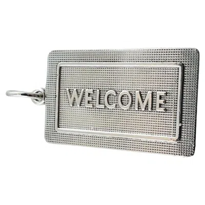 Pre-owned Tiffany & Co 2000 . Sterling Silver Welcome Mat Pendant / Key Ring Pouch #15429 In Multi