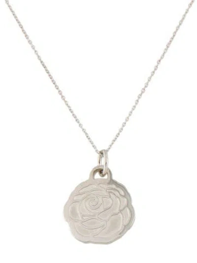 Pre-owned Tiffany & Co 2017 Marathon Go Women Flower Pendant Necklace, 16" In Multi