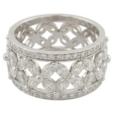 Pre-owned Tiffany & Co . 2.34 Carat Marquise And Round Diamond Victoria Wedding Band In Multiple