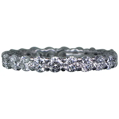 Pre-owned Tiffany & Co 26724  Forever Platinum 1.80ct Diamond 3mm Eternity Wedding Band 6 In Multiple