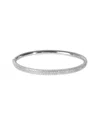 Tiffany & Co . 3 Row Metro Bangle 18k 2.52 Ct. Tw. Diamond Bracelet (authentic Pre-loved) In Metallic