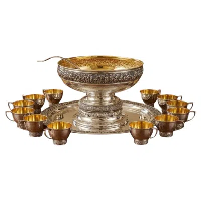 Pre-owned Tiffany & Co . 50's Silver Punch Service In Multi