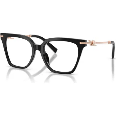 Tiffany & Co . 51mm Square Optical Glasses In Black