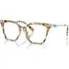 Tiffany & Co . 51mm Square Optical Glasses In Pattern