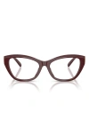 Tiffany & Co . 52mm Cat Eye Optical Glasses In Burgundy