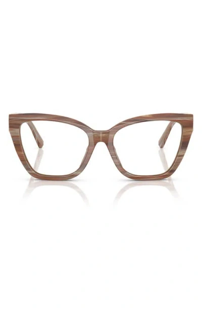 Tiffany & Co . 52mm Cat Eye Optical Glasses In Brown