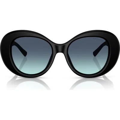 Tiffany & Co . 52mm Gradient Round Sunglasses In Black