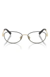 Tiffany & Co . 52mm Oval Optical Glasses In Black Gold