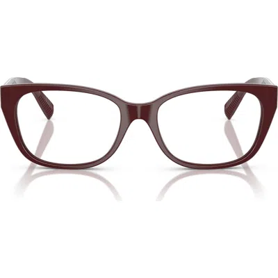 Tiffany & Co . 52mm Pillow Optical Glasses In Burgunday