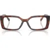 Tiffany & Co . 52mm Rectangular Optical Glasses In Brown