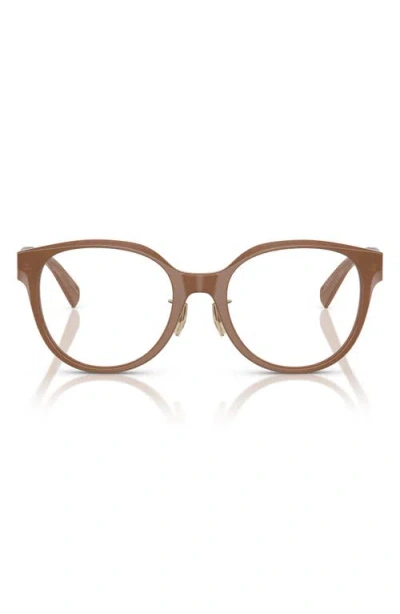 Tiffany & Co . 52mm Round Optical Glasses In Brown