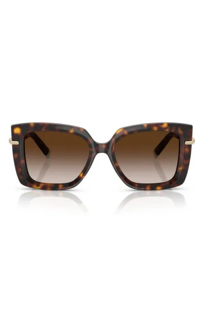 Tiffany & Co . 53mm Gradient Butterfly Sunglasses In Brown