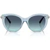 Tiffany & Co . 53mm Gradient Butterfly Sunglasses In Blue