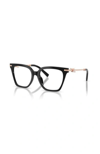 Tiffany & Co . 53mm Square Optical Glasses In Black
