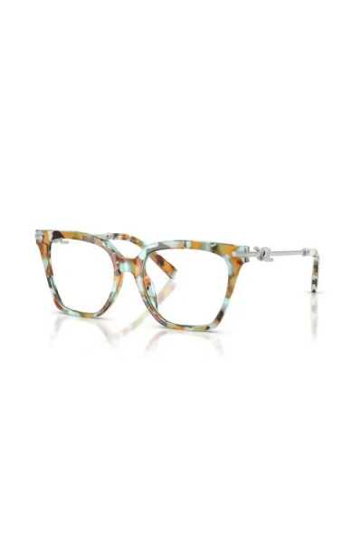 Tiffany & Co . 53mm Square Optical Glasses In Brown