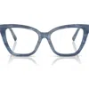 Tiffany & Co . 54mm Cat Eye Optical Glasses In Striped Tanzanite/demo Lens