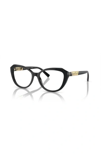 Tiffany & Co . 54mm Cat Eye Optical Glasses In Black