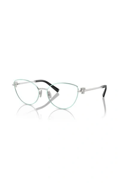 Tiffany & Co . 54mm Cat Eye Optical Glasses In Blue