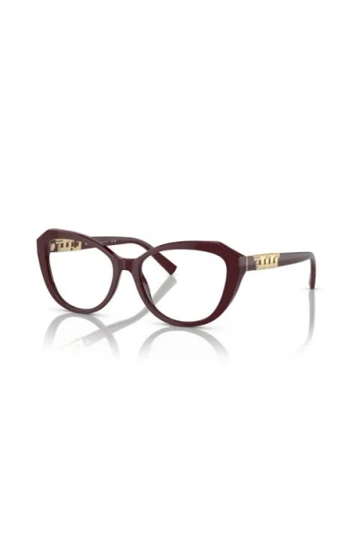 Tiffany & Co . 54mm Cat Eye Optical Glasses In Brown