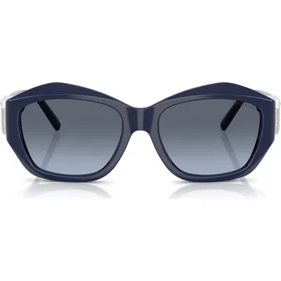 Tiffany & Co . 54mm Gradient Pillow Sunglasses