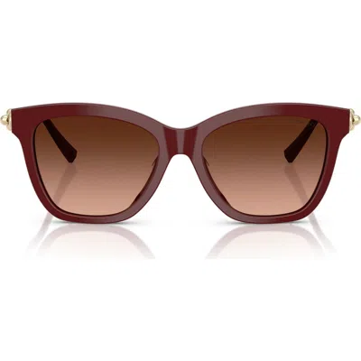 Tiffany & Co . 54mm Gradient Square Sunglasses In Brown