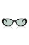 Tiffany & Co . 54mm Oval Sunglasses In Black