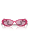 Tiffany & Co . 54mm Oval Sunglasses With Chain In Multi