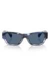 Tiffany & Co . 54mm Rectangular Sunglasses In Blue