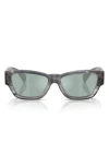Tiffany & Co . 54mm Rectangular Sunglasses In Gray