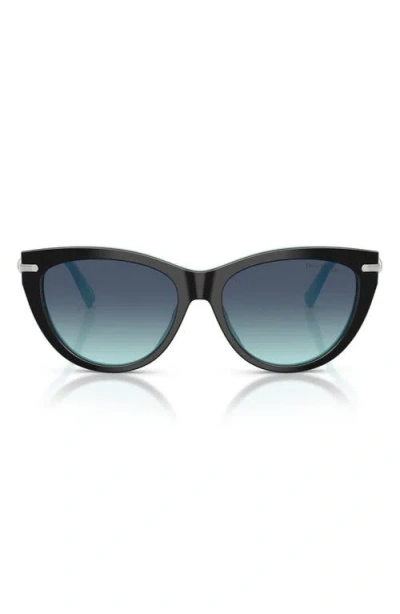 Tiffany & Co . 55mm Cat Eye Sunglasses In Red