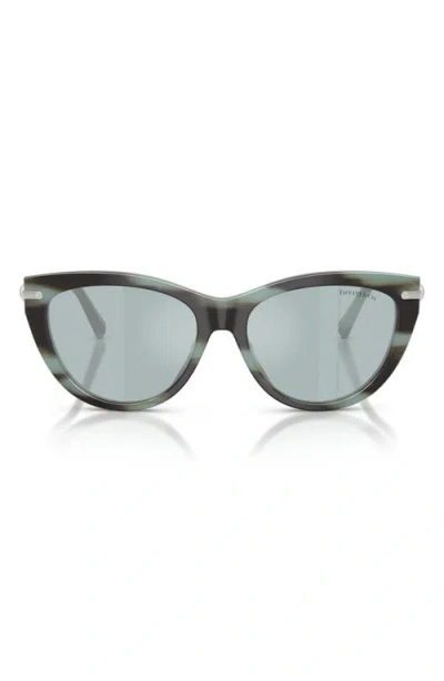 Tiffany & Co . 55mm Cat Eye Sunglasses In Gray