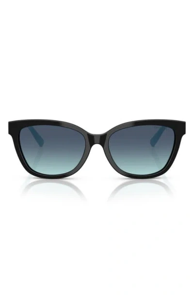 Tiffany & Co . Woman Sunglasses Tf4237b In Azure Gradient Blue