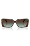 Tiffany & Co . 55mm Gradient Rectangular Sunglasses In Brown