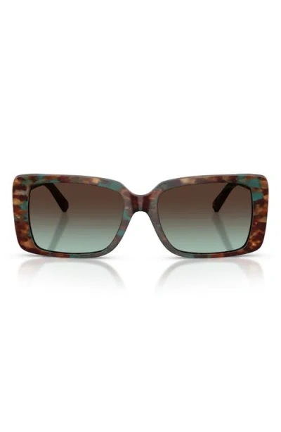 TIFFANY & CO TIFFANY & CO. 55MM GRADIENT RECTANGULAR SUNGLASSES