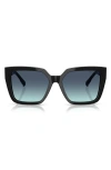 Tiffany & Co . 55mm Gradient Square Sunglasses In Black