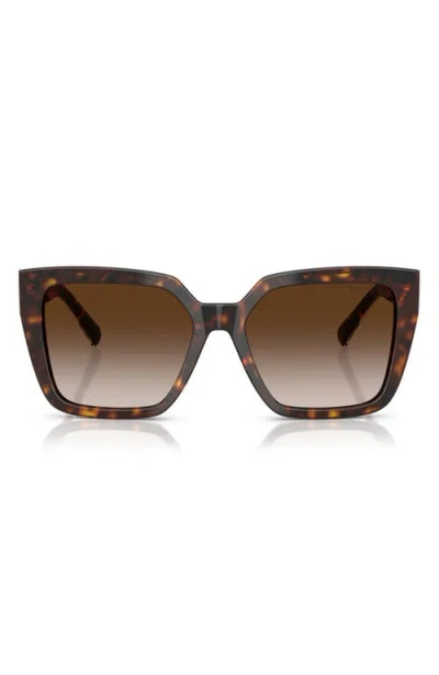 Tiffany & Co . 55mm Gradient Square Sunglasses In Brown