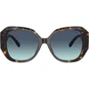 Tiffany & Co . 55mm Gradient Square Sunglasses In Brown/blue Gradient