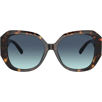 Tiffany & Co . 55mm Gradient Square Sunglasses In Brown/blue Gradient