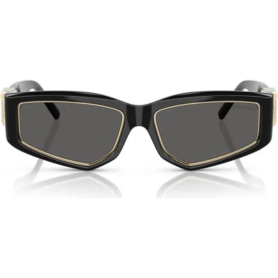 Tiffany & Co . 55mm Pillow Sunglasses In Gray