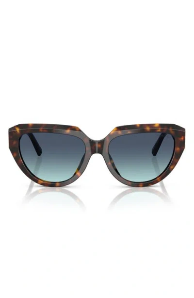Tiffany & Co . 55mm Pillow Sunglasses In Gold