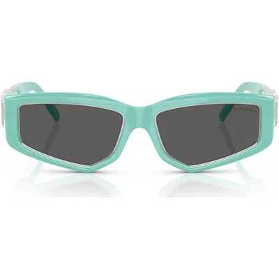 Tiffany & Co . 55mm Pillow Sunglasses In Green