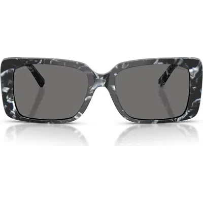 Tiffany & Co . 55mm Polarized Rectangular Sunglasses In Black