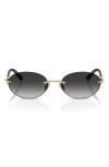 Tiffany & Co . 56mm Gradient Oval Sunglasses In Gold
