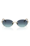 Tiffany & Co . 56mm Gradient Oval Sunglasses In Gold