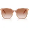 Tiffany & Co . 56mm Gradient Square Sunglasses In Brown