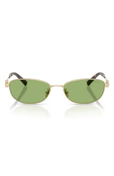 Tiffany & Co . 56mm Oval Sunglasses In Green
