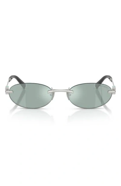 Tiffany & Co . 56mm Oval Sunglasses In Green