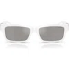 Tiffany & Co . 56mm Rectangular Sunglasses In Silver